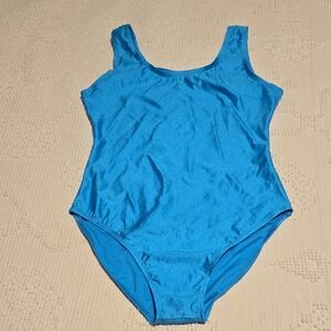 Adult Classic Scoop-Back One-Piece Swimsuit in Bright Blue